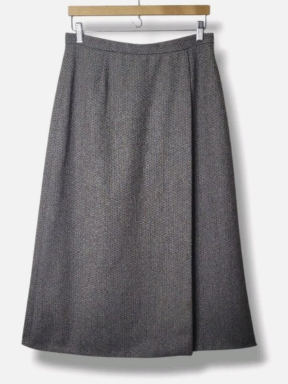 Vintage Laura Ashley Pure New Wool A-Line Midi Skirt 29" Waist